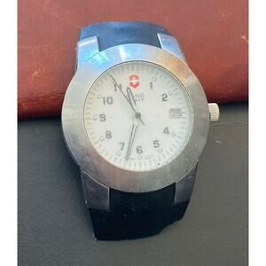 Men's 40mm Silver Tone Victorinox Swiss Made Swiss Army Watch, WR 100M